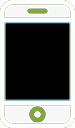 Icon of a smartphone, symbolizing responsive websites and mobile-first design by Chinook Multimedia.